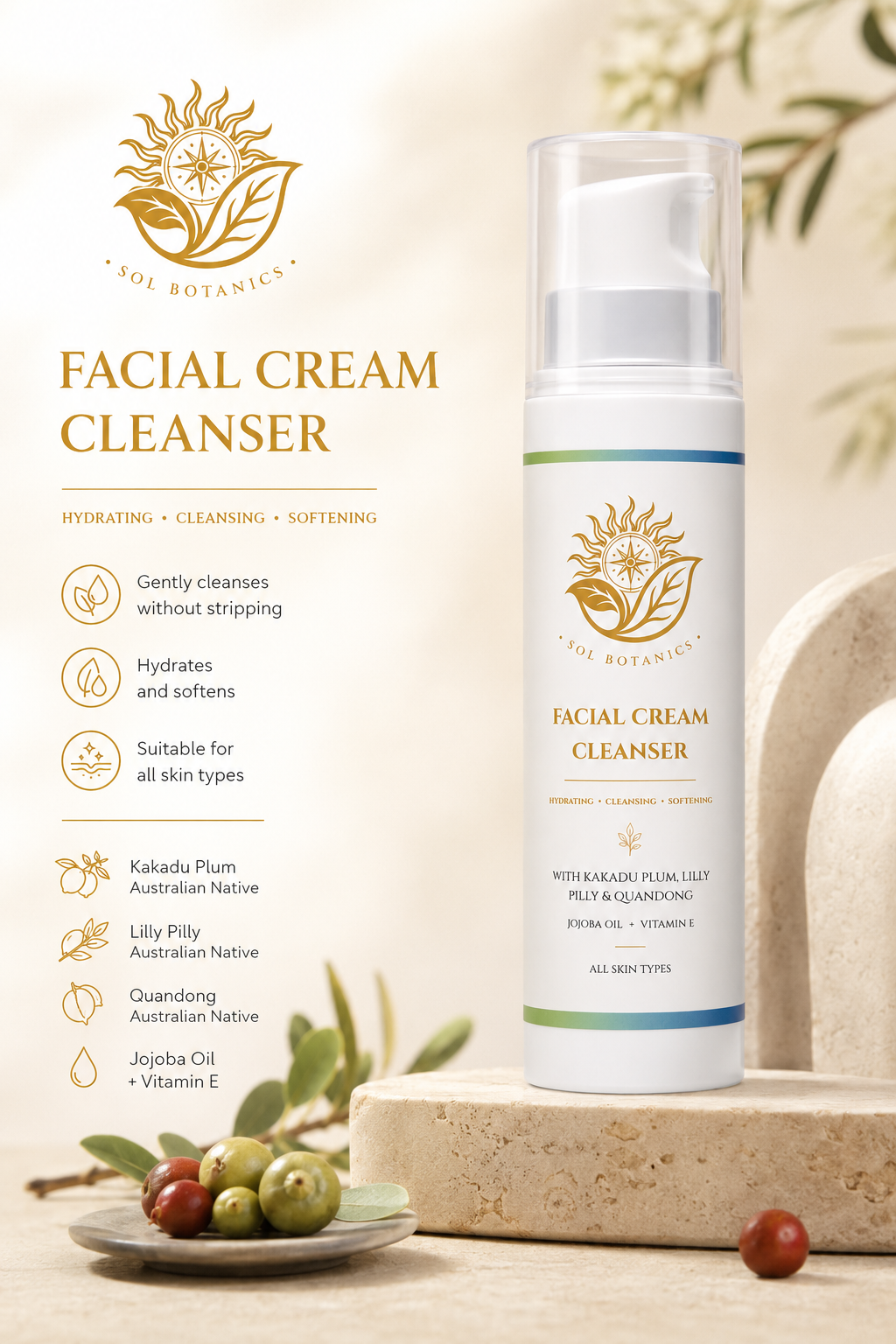 Sol Botanics Facial Cream Cleanser