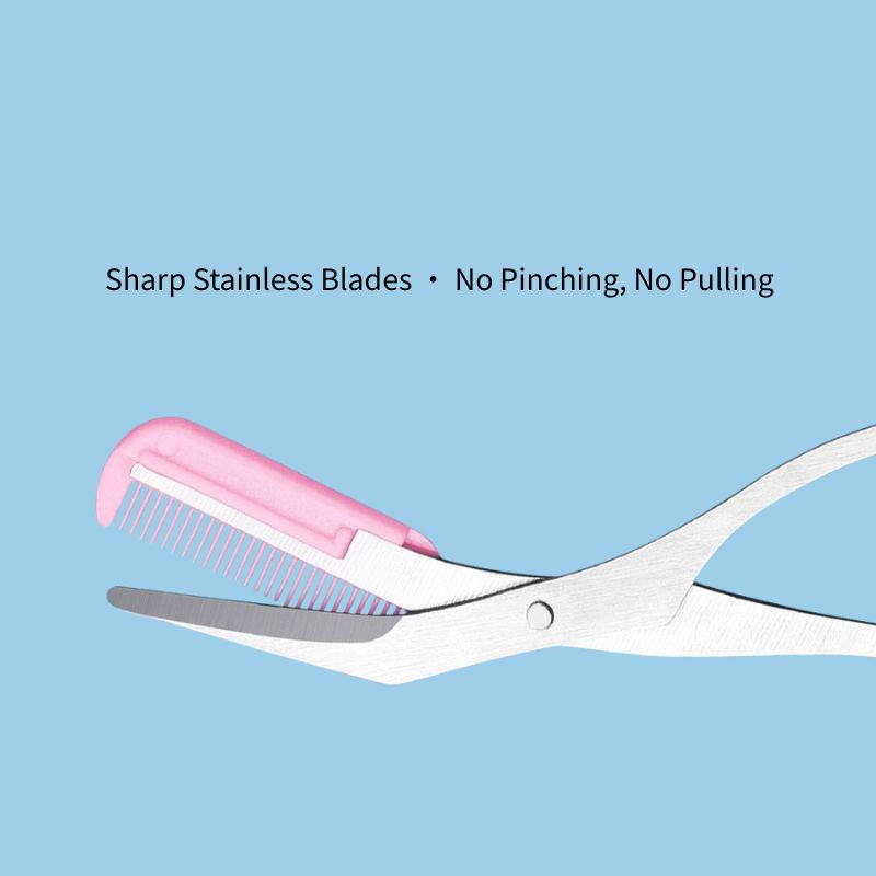 Eyebrow Trimmer Scissors with Comb – Professional Grooming Tool