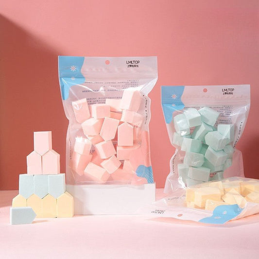 Pentagon Makeup Sponges (25pcs) – Wedge Puffs for Liquid & Cream Makeup