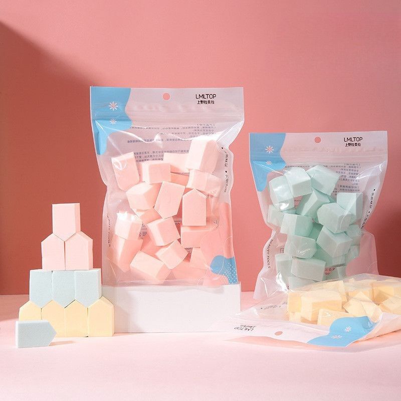 Pentagon Makeup Sponges (25pcs) – Wedge Puffs for Liquid & Cream Makeup