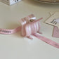 Pink Striped Square Hair Claw Clip – Small