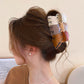 Cartoon Brown Gradient Dog Hair Claw Clip – Large