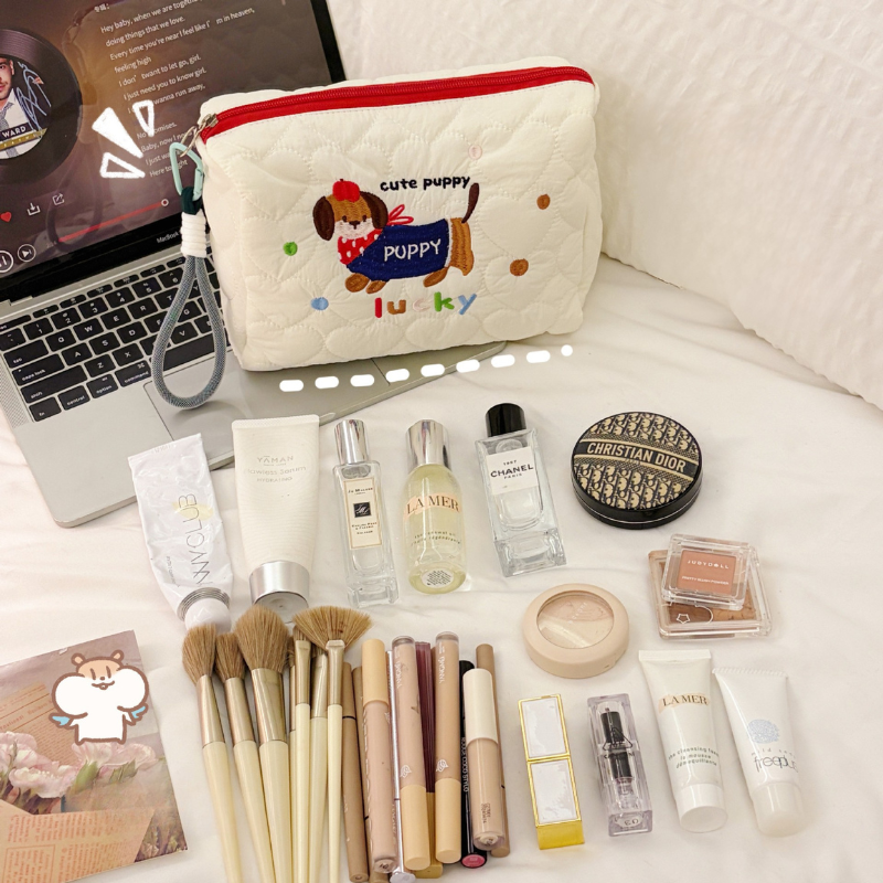 Cute Puppy Handheld Cosmetic Makeup Bag