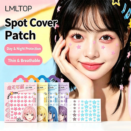 LMLTOP Star Acne Patches (36pcs) – Invisible Lightweight Breathable Spot Covers for Daily Blemish Care