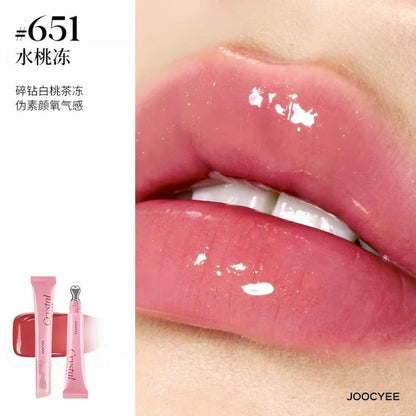 JOOCYEE Crystal Clear Lip Gloss | Ice Transparent Shine Lip Tint Gloss