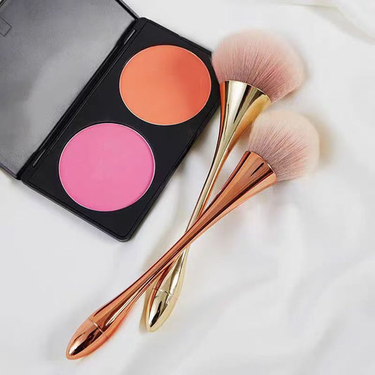Airy Soft Focus Rose Gold Slim Waist Loose Powder Brush Australia | Aestha Cosmetics