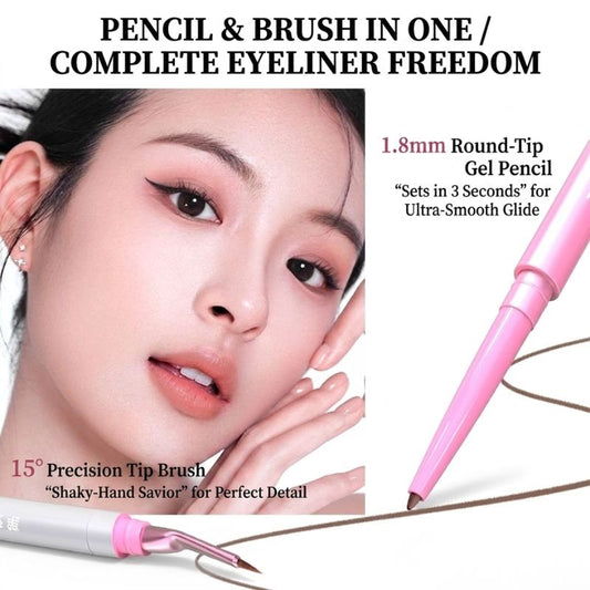 NEIYOU Angled Double Sides Gel Eyeliner – Waterproof & Smudge-Proof Dual-Ended Eyeliner Pen for Precise Cat-Eye & Long-Lasting Eye Makeup