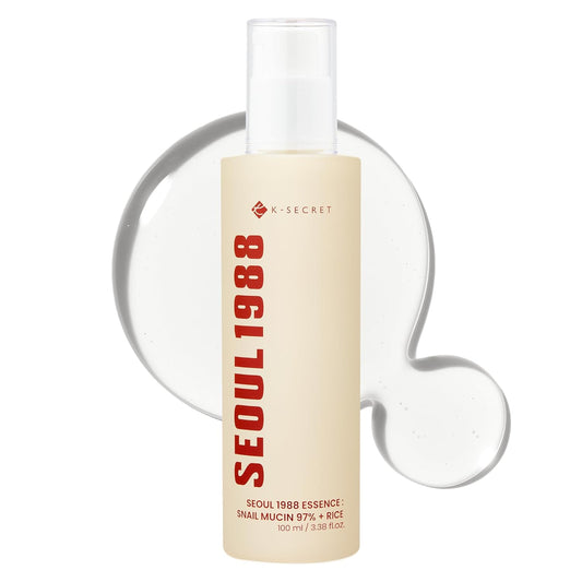 K-Secret Seoul 1988 Essence 100ml – Snail Mucin 97% + Rice Hydrating Facial Essence