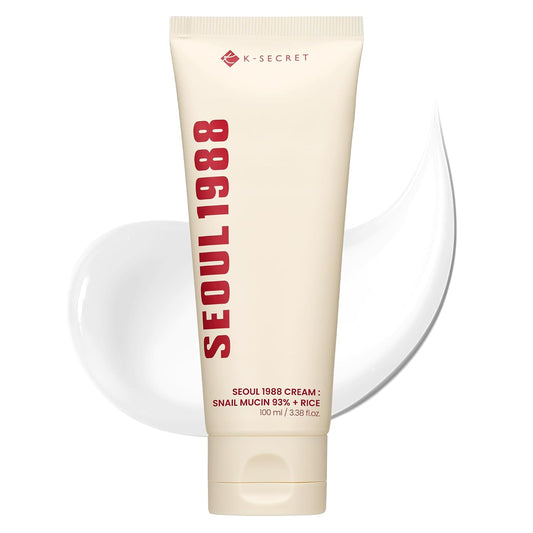 K-Secret Seoul 1988 Cream 100ml – Snail Mucin 93% + Rice Hydrating Facial Cream