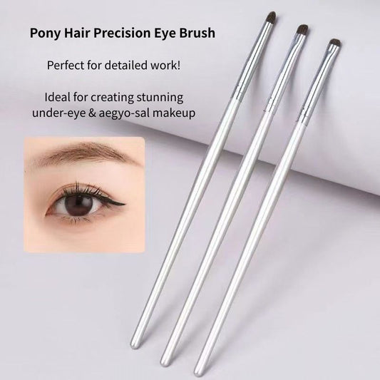Silver Wooden Handle 3pcs Horse Hair Eyeshadow Brush Set Australia | Aestha Cosmetics