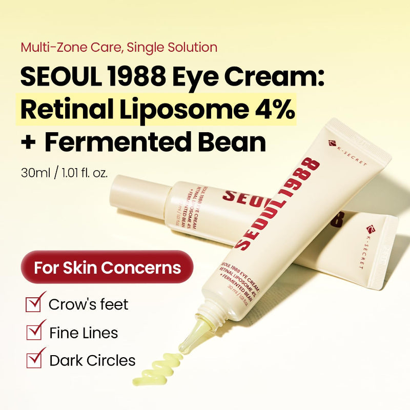 K-Secret Seoul 1988 Eye Cream 30ml – Retinal Liposome 4% + Fermented Bean