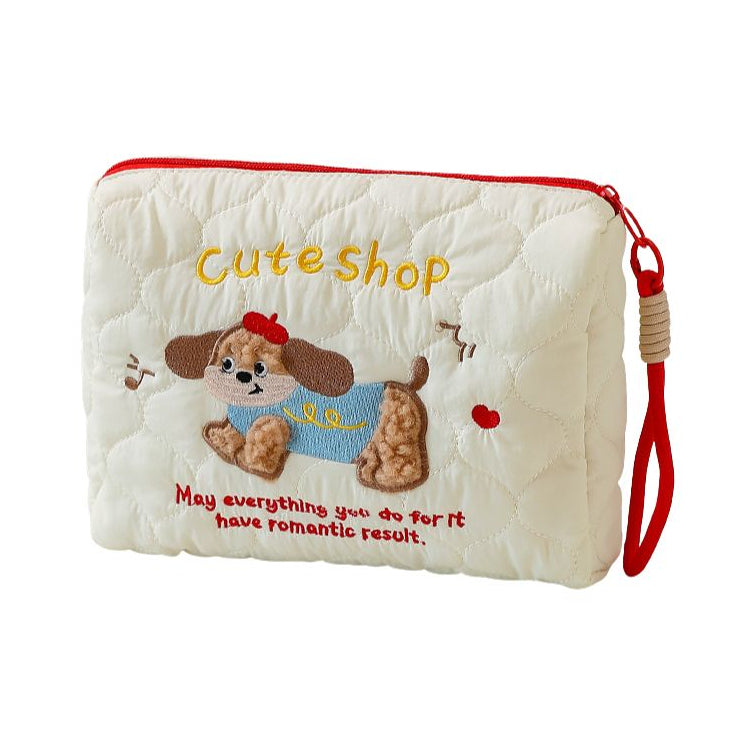 Cute Puppy Handheld Cosmetic Makeup Bag