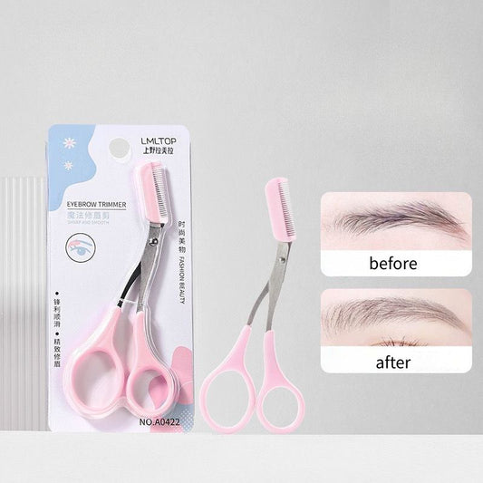 Eyebrow Trimmer Scissors with Comb – Professional Grooming Tool