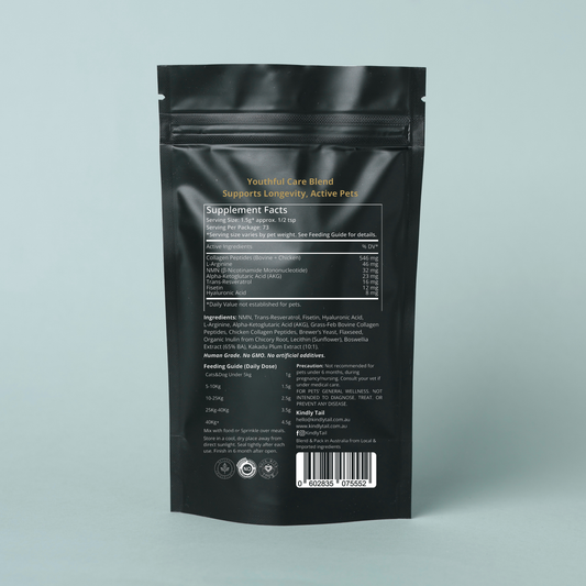 Youthful Care Blend For Dog and Cat with NMN, Resveratrol, Fisetin& More