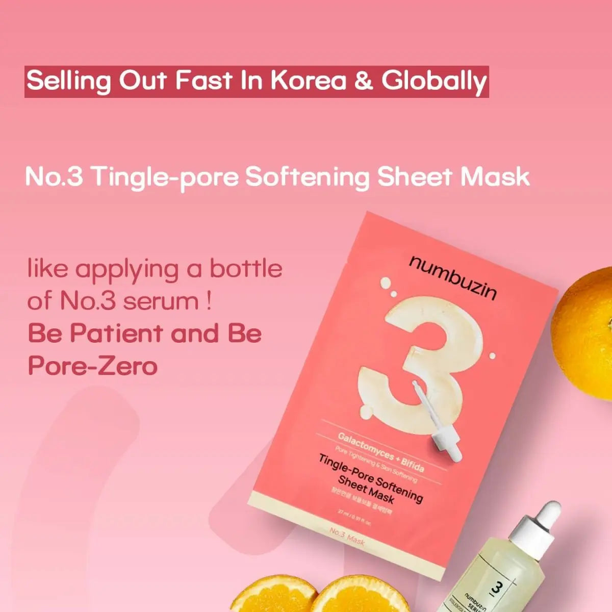 Numbuzin No. 3 Tingle-Pore Softening Sheet Mask